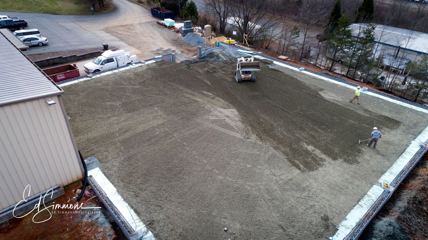 Drone Photograph of a Construction Project in Mt. Airy NC