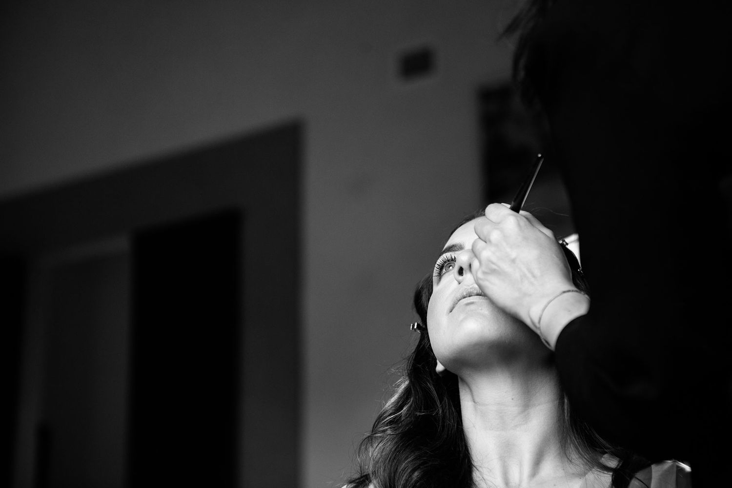 make-up on the  morning of an elopement in Florence Tuscany