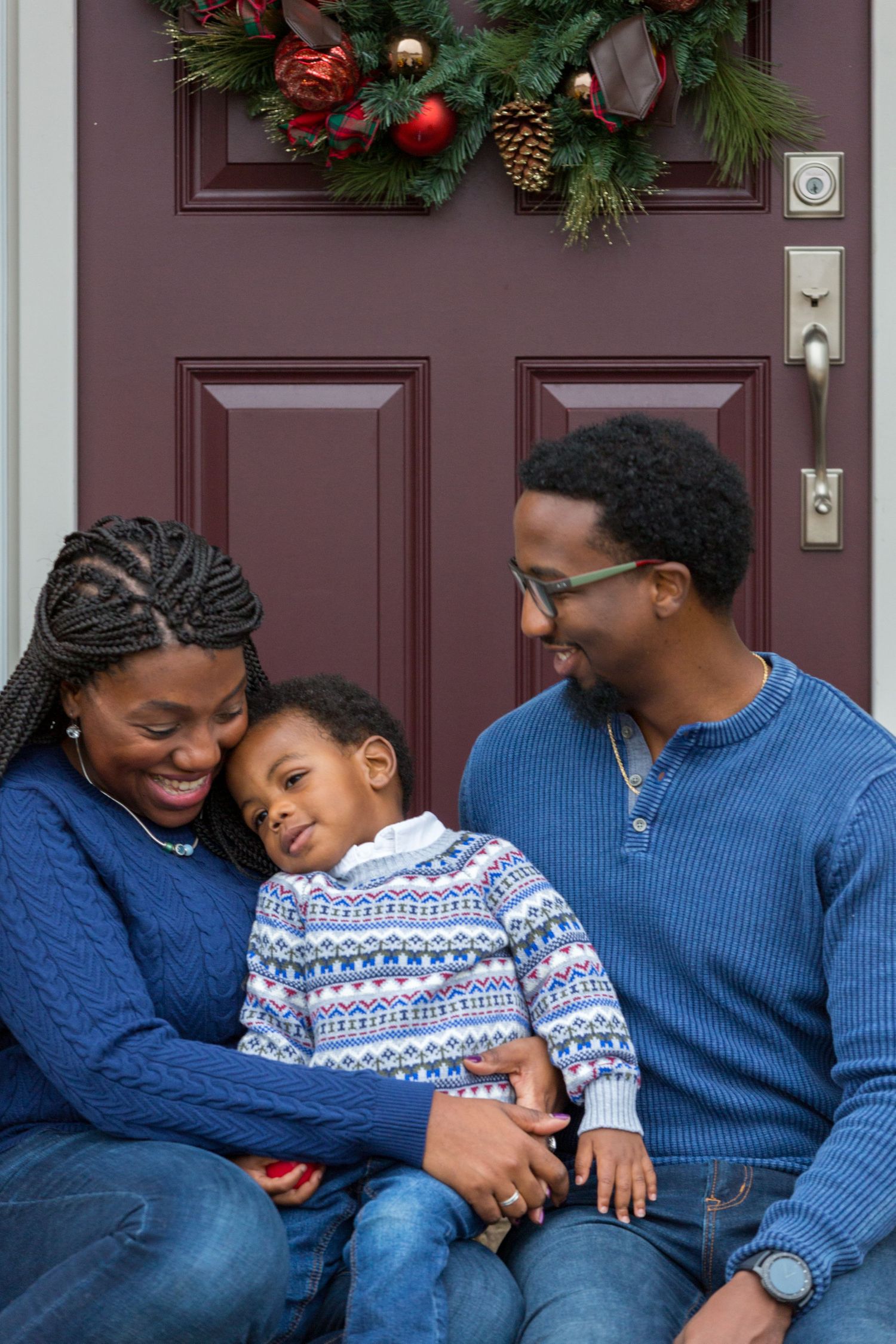 Zionsville family at their doorstep