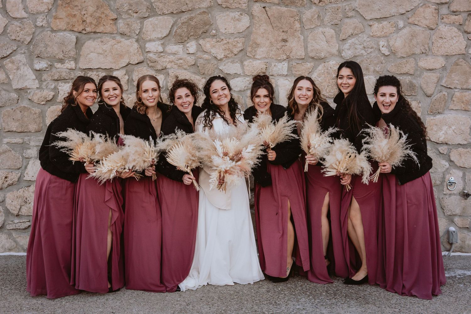 Image of bridesmaids and bride.