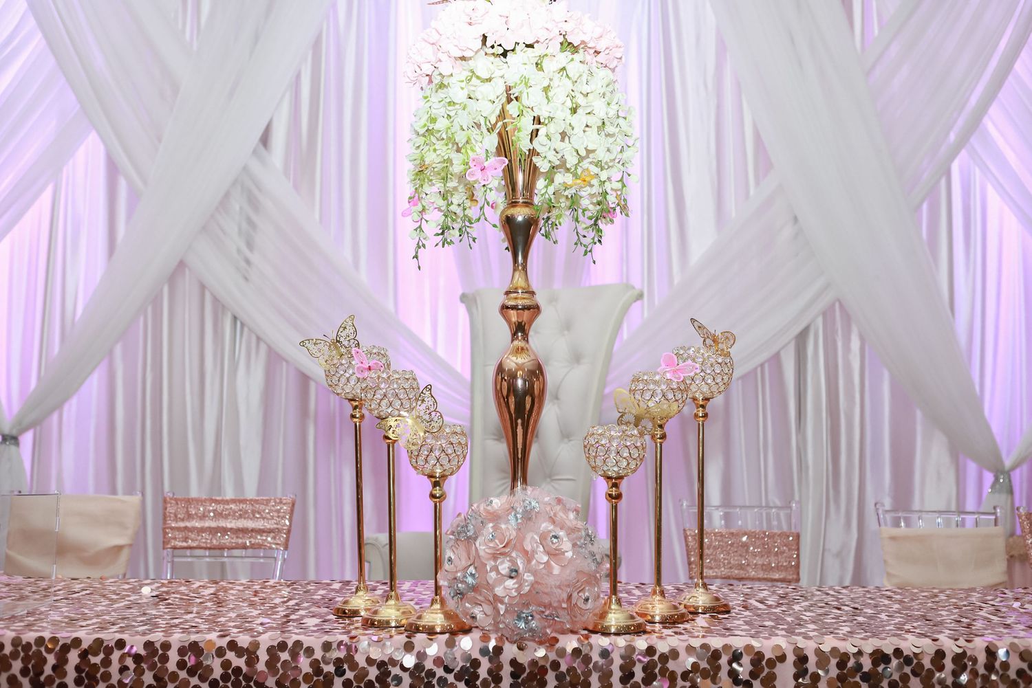 Main center piece table Quinceanera