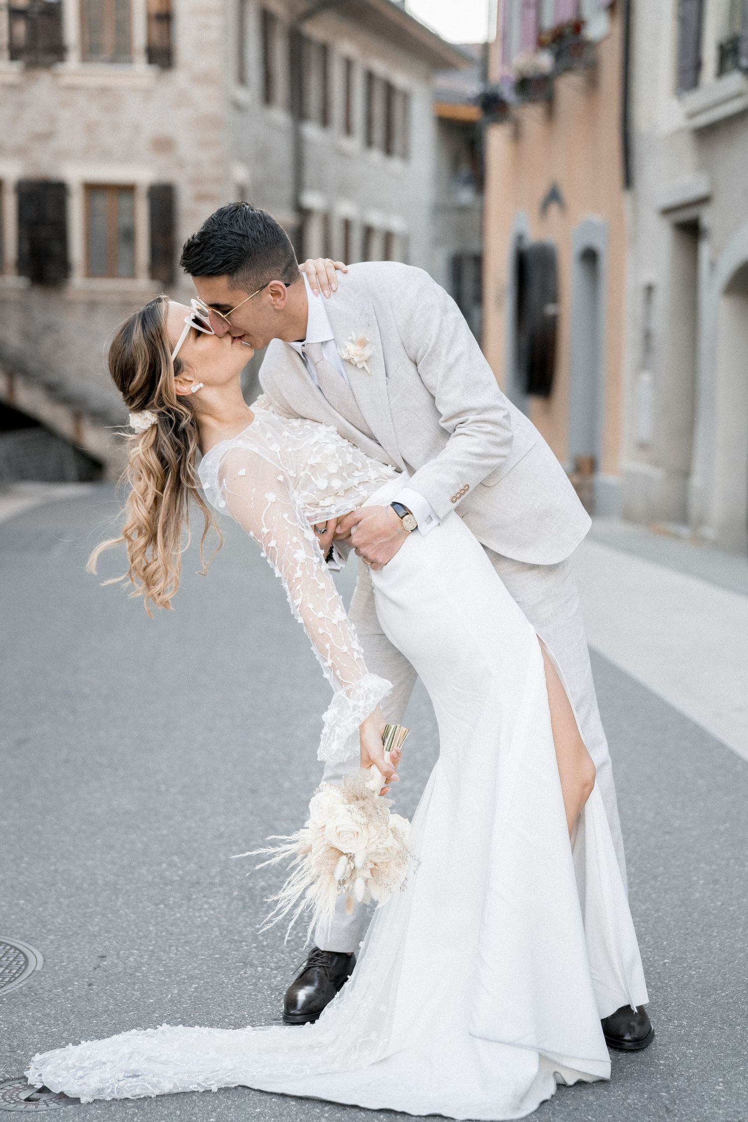 Couple de mariés dans le Lavaux