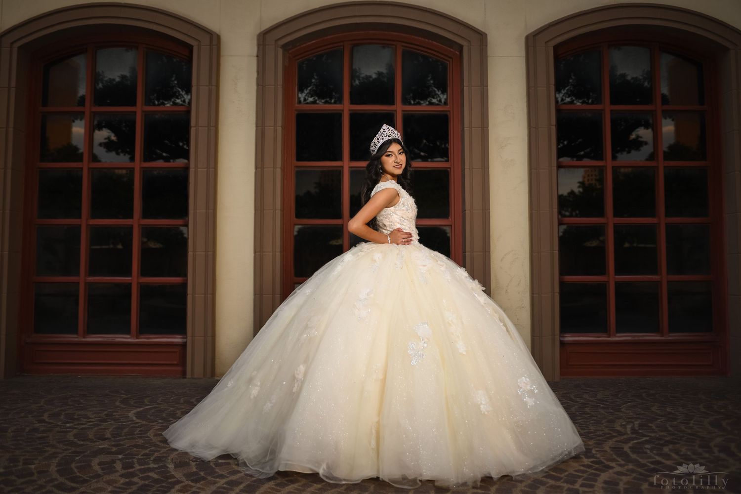 beige fluffy dressing gown Dancing Queen Danq_1502 - Long Ballgown Dress