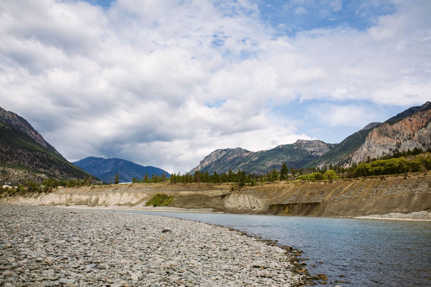 Gorgeous sky and mountains in lillooet british columbia