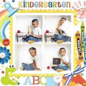 children milestone photography composite photography