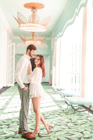 engagement photo Greenbrier Resort West Virginia