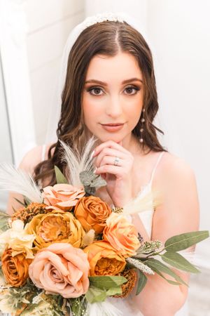 Close up of bride for a Wedding at Little Acre Farm Princeton WV