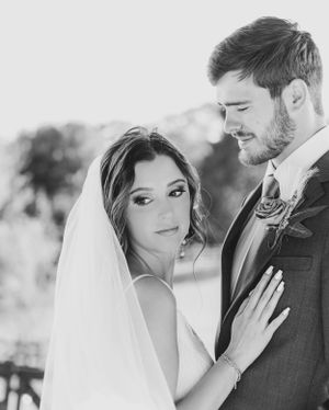 Close up of a Bride and Groom at a Wedding at Little Acre Farm Princeton WV