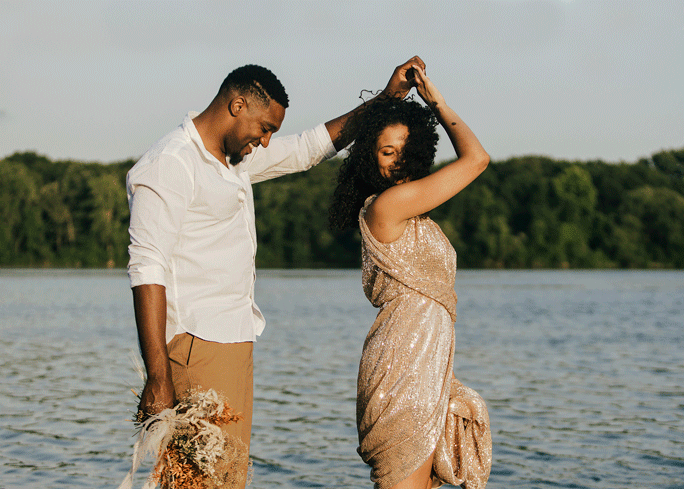 Boho beach elopement Michigan