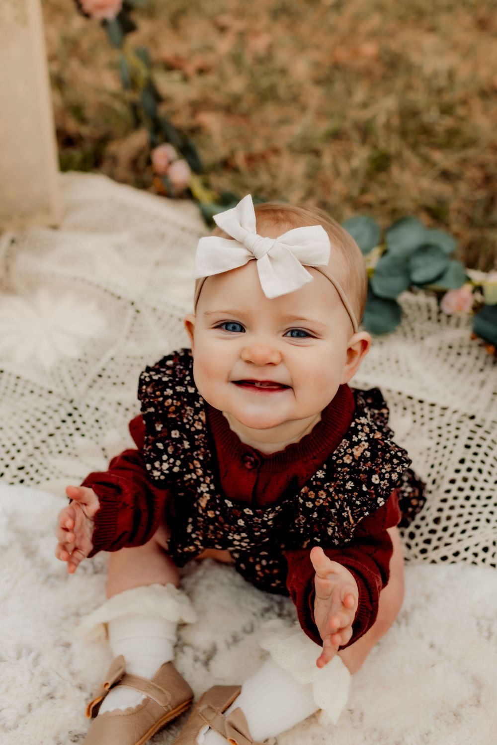 One-year birthday photoshoot in Mooresville NC
