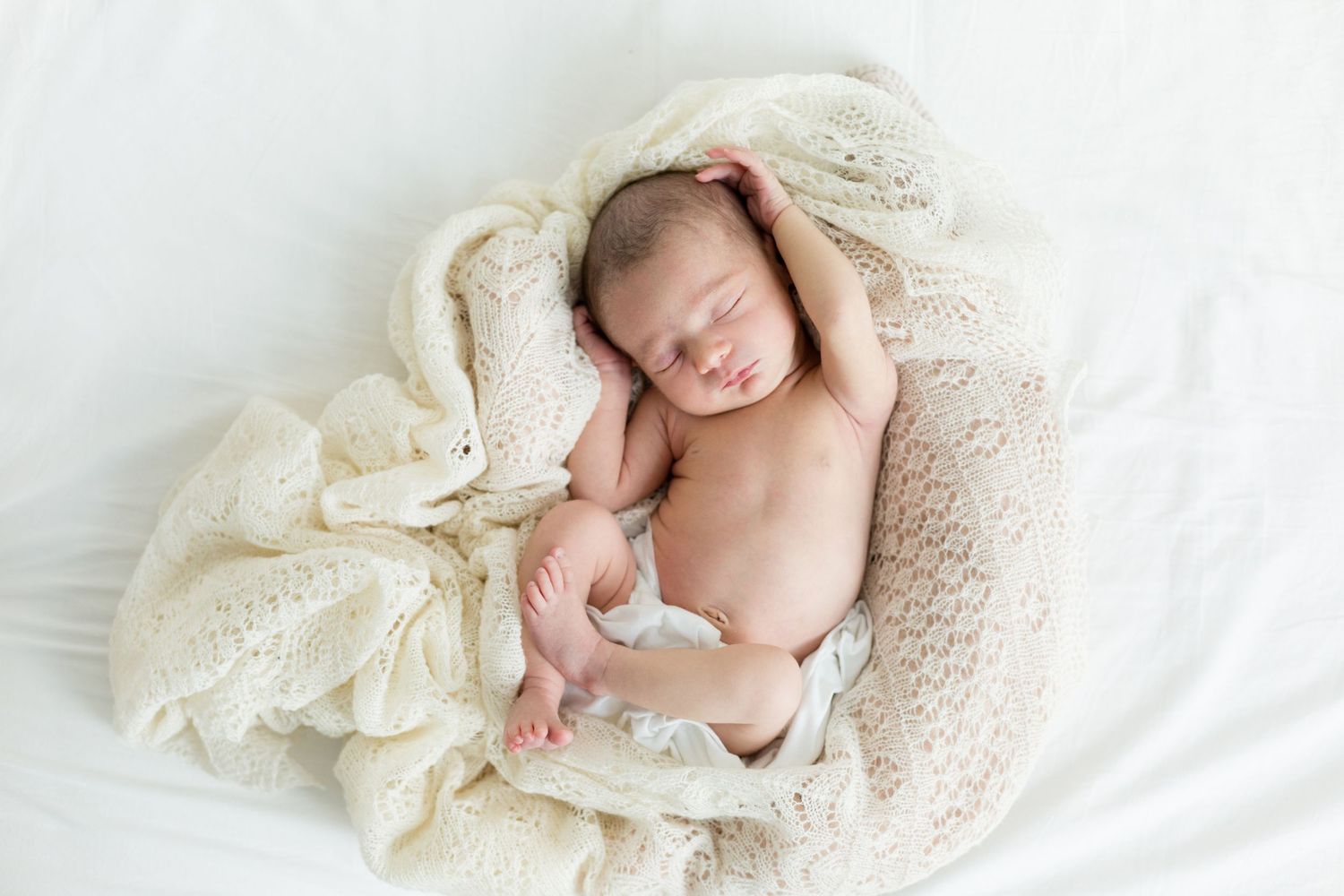 Newborn natural images at home lifestyle Singapore Rebecca Downie Photography