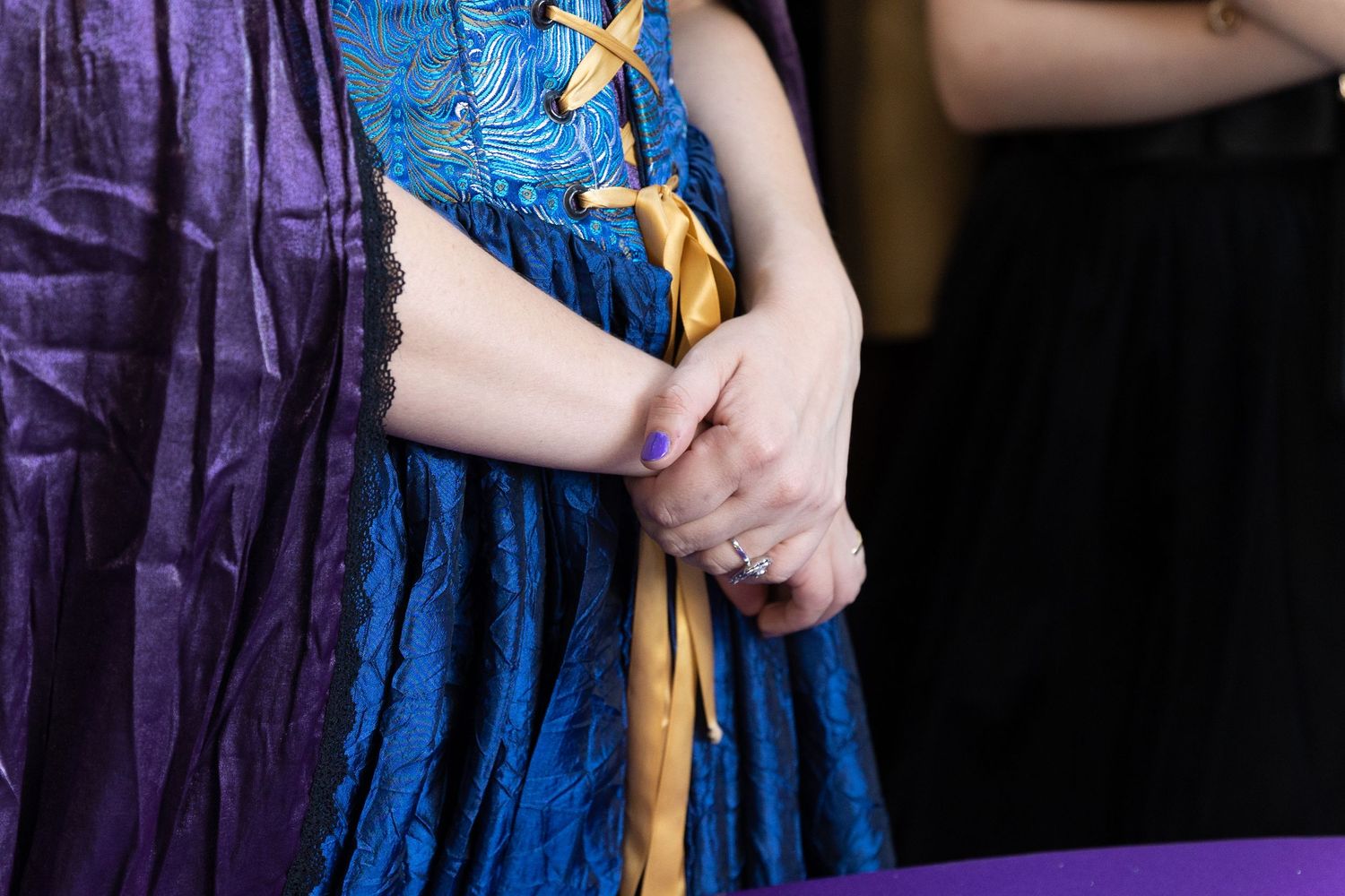 A close up of the bride's hands.