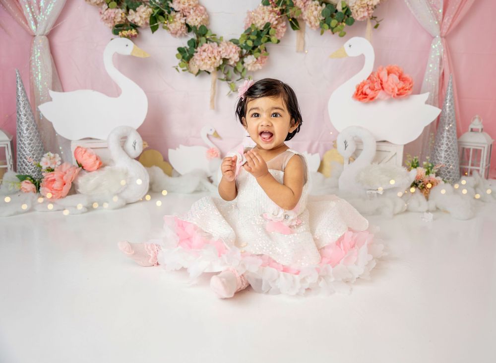 baby with swan - Jasmeet K Photography