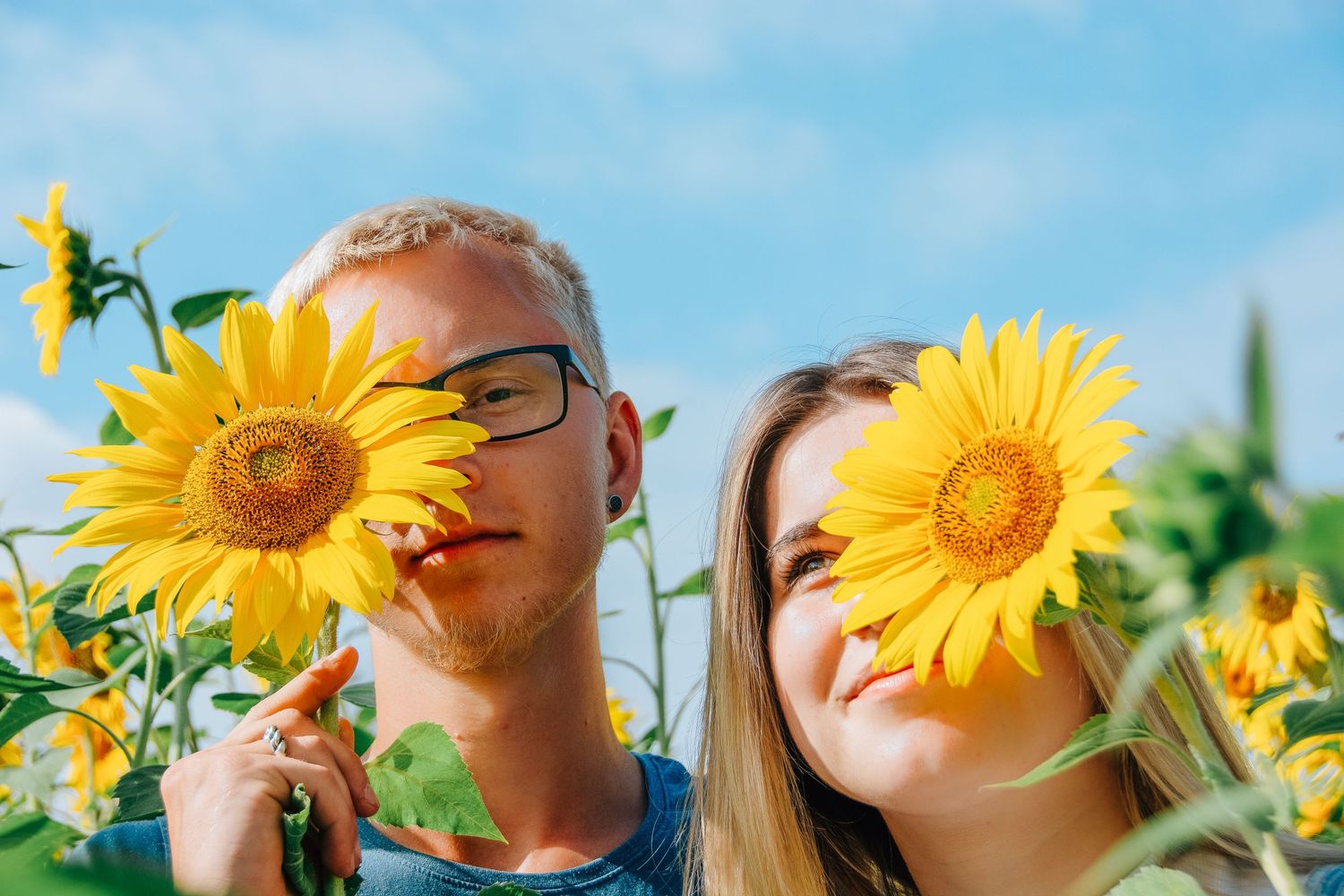 Romantic couple portrait outdoor