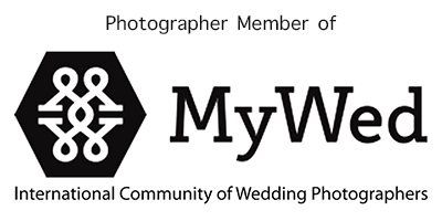 MyWed International Community of Wedding Photographers black and white logo.