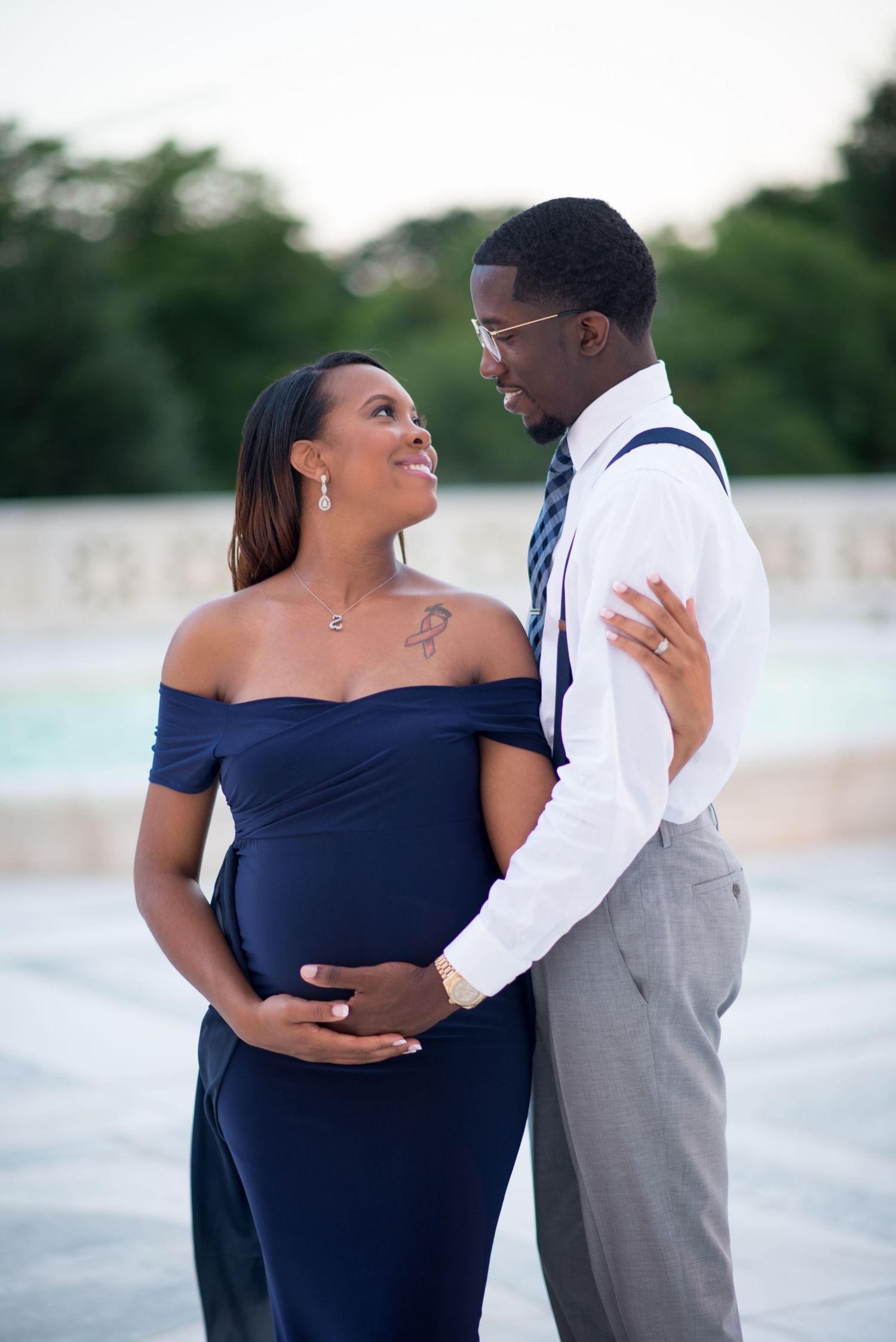 Beautiful Maternity shot by a DMV Black Female Photographer at the Supreme Court in DC