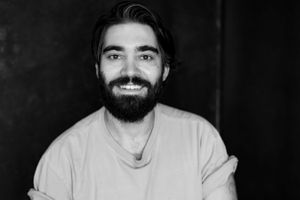 Lorenzo Biagiarelli portait in blackand white