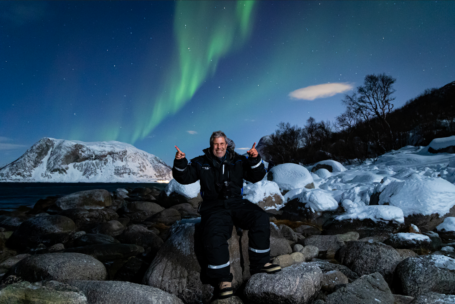 Nordlys, nordlysfotograf, portrett, eventyr, reise