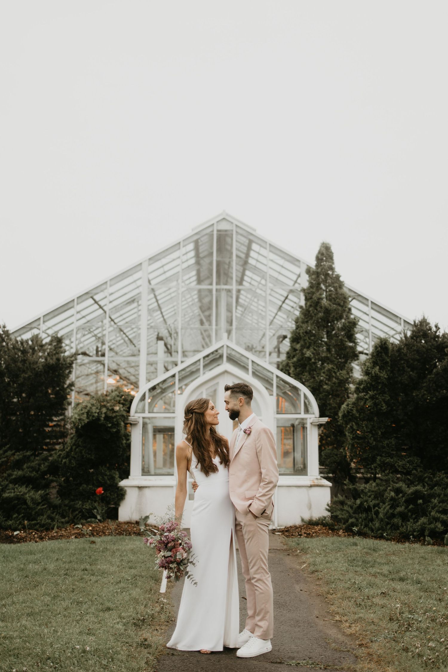 Couple on wedding day