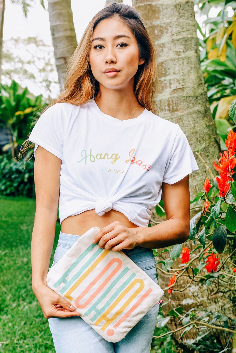 Oahu, Hawaii branding photographer capturing creative content for clothing company.