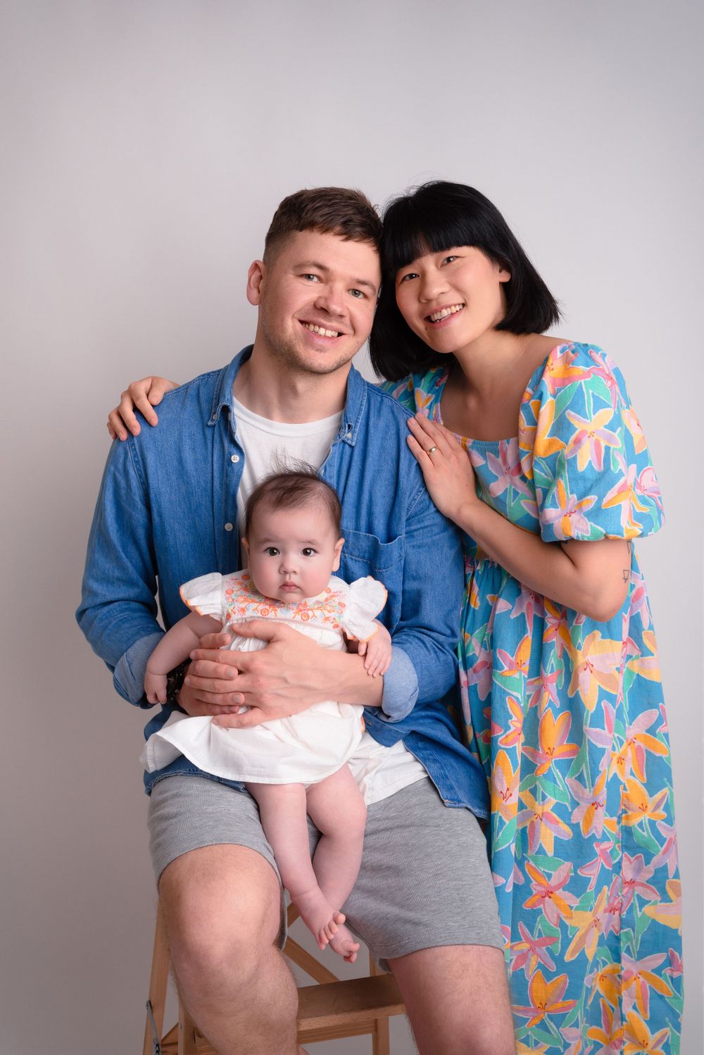 family photo session with baby Birmingham studio