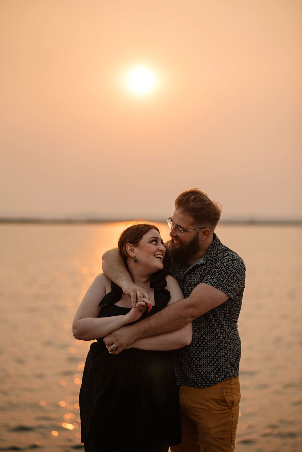 Couple photography session during golden hour in Buffalo NY