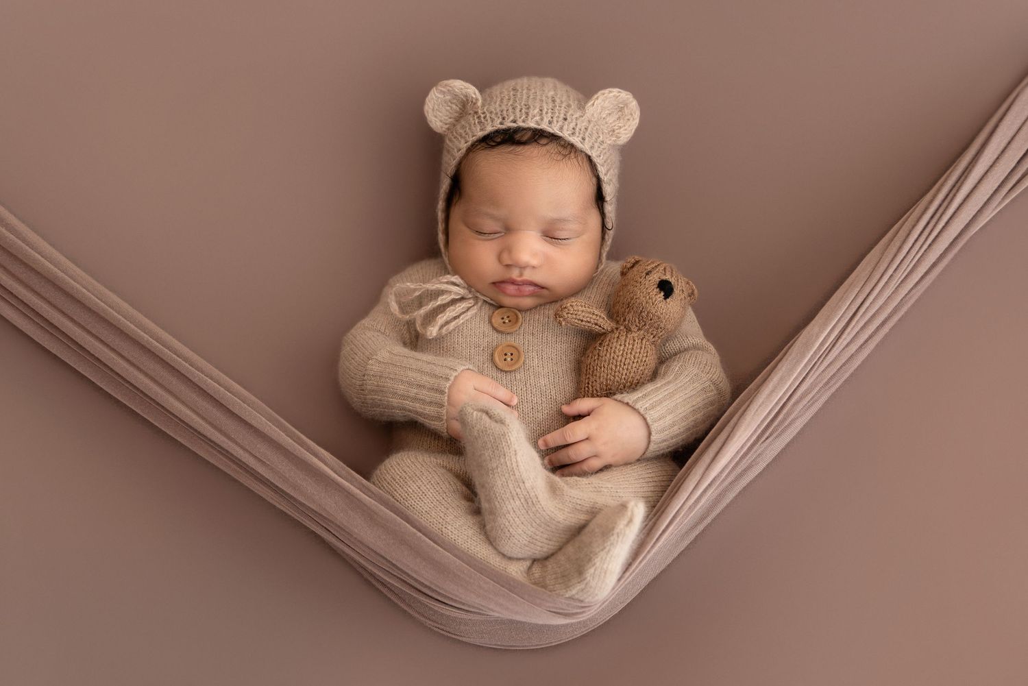newborn boy swing teddy