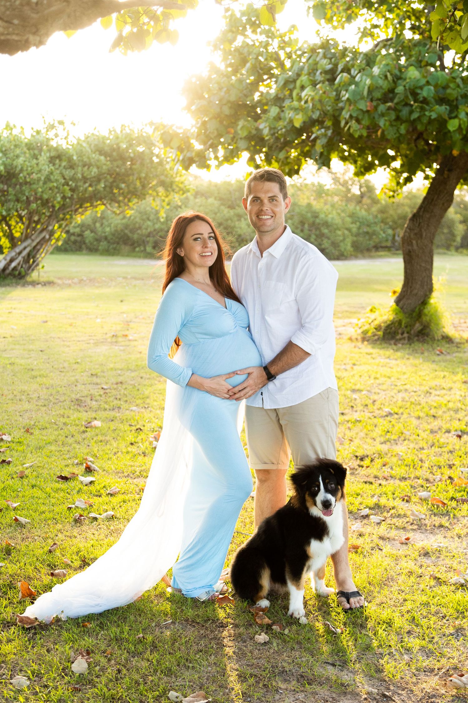maternity session with puppy at brighton park bac photography
