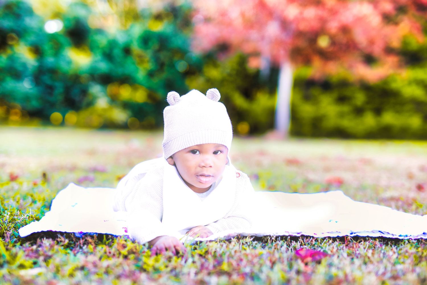 Family and baby inside Montgomery Alabama Shakespeare
