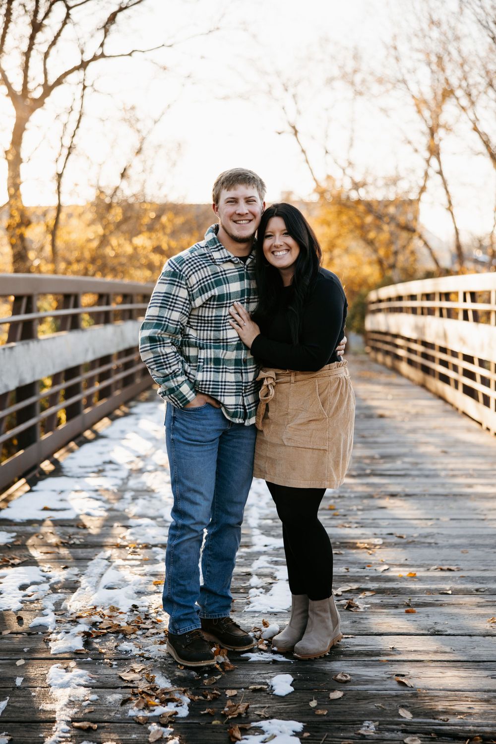 Sunset Engagement Photos Minnesota Fall Hayley Faith Photo