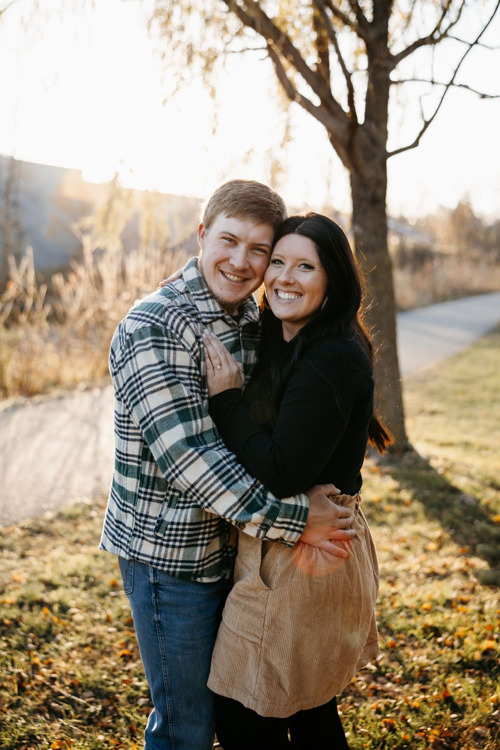Sunset Engagement Photos Minnesota Fall Hayley Faith Photo
