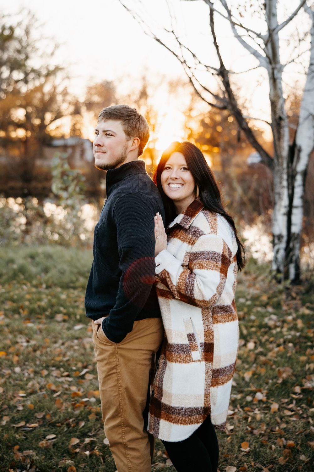 Sunset Engagement Photos Minnesota Fall Hayley Faith Photo Glowy