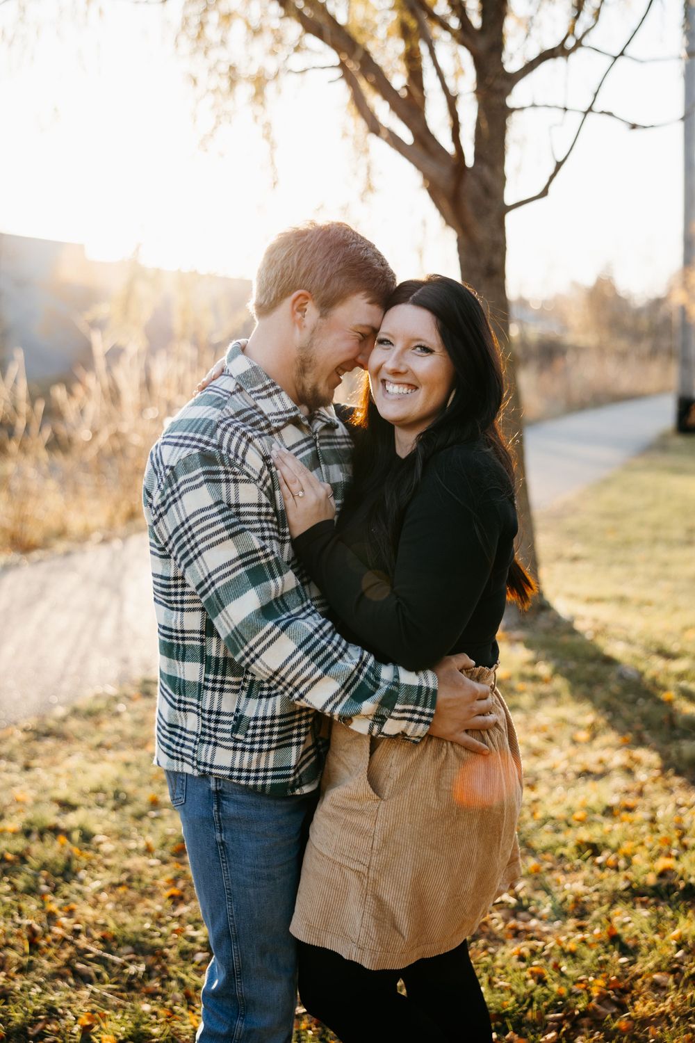 Sunset Engagement Photos Minnesota Fall Hayley Faith Photo