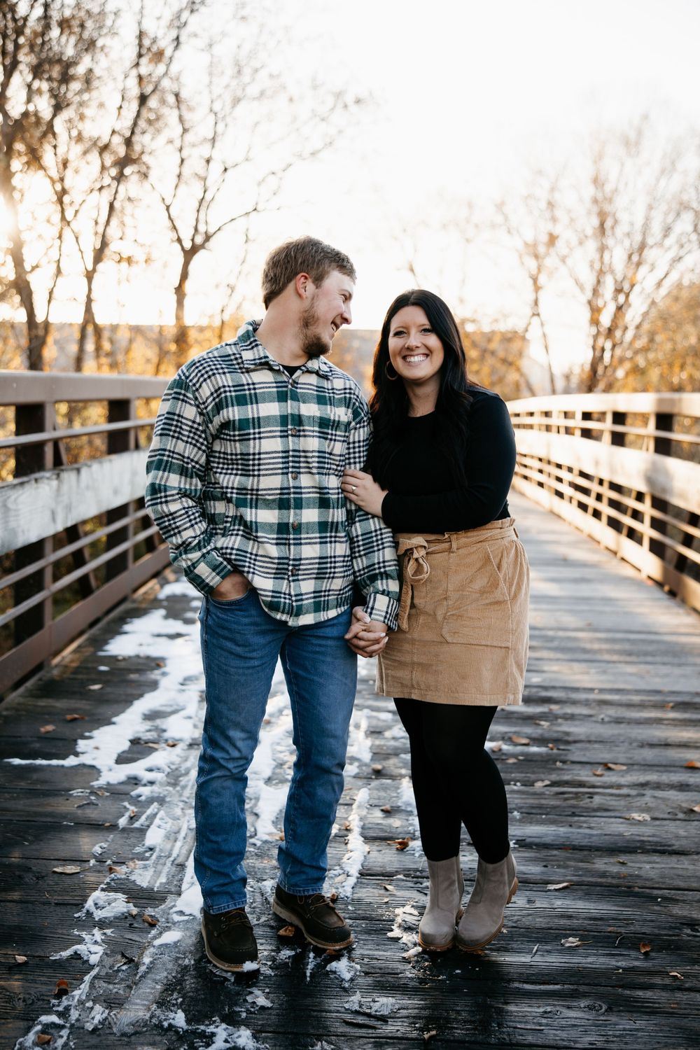 Sunset Engagement Photos Minnesota Fall Hayley Faith Photo Romantic