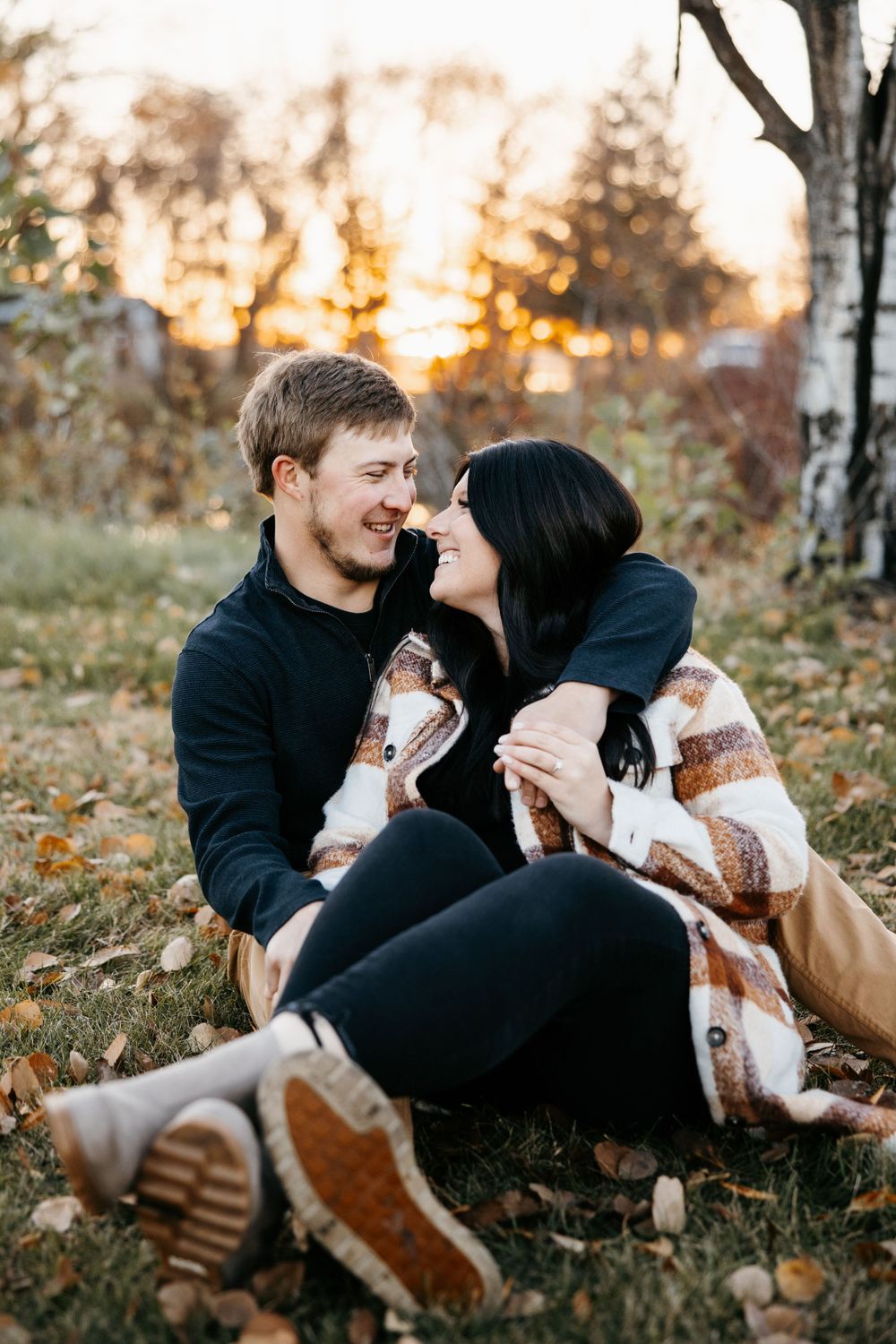 Sunset Engagement Photos Minnesota Fall Hayley Faith Photo