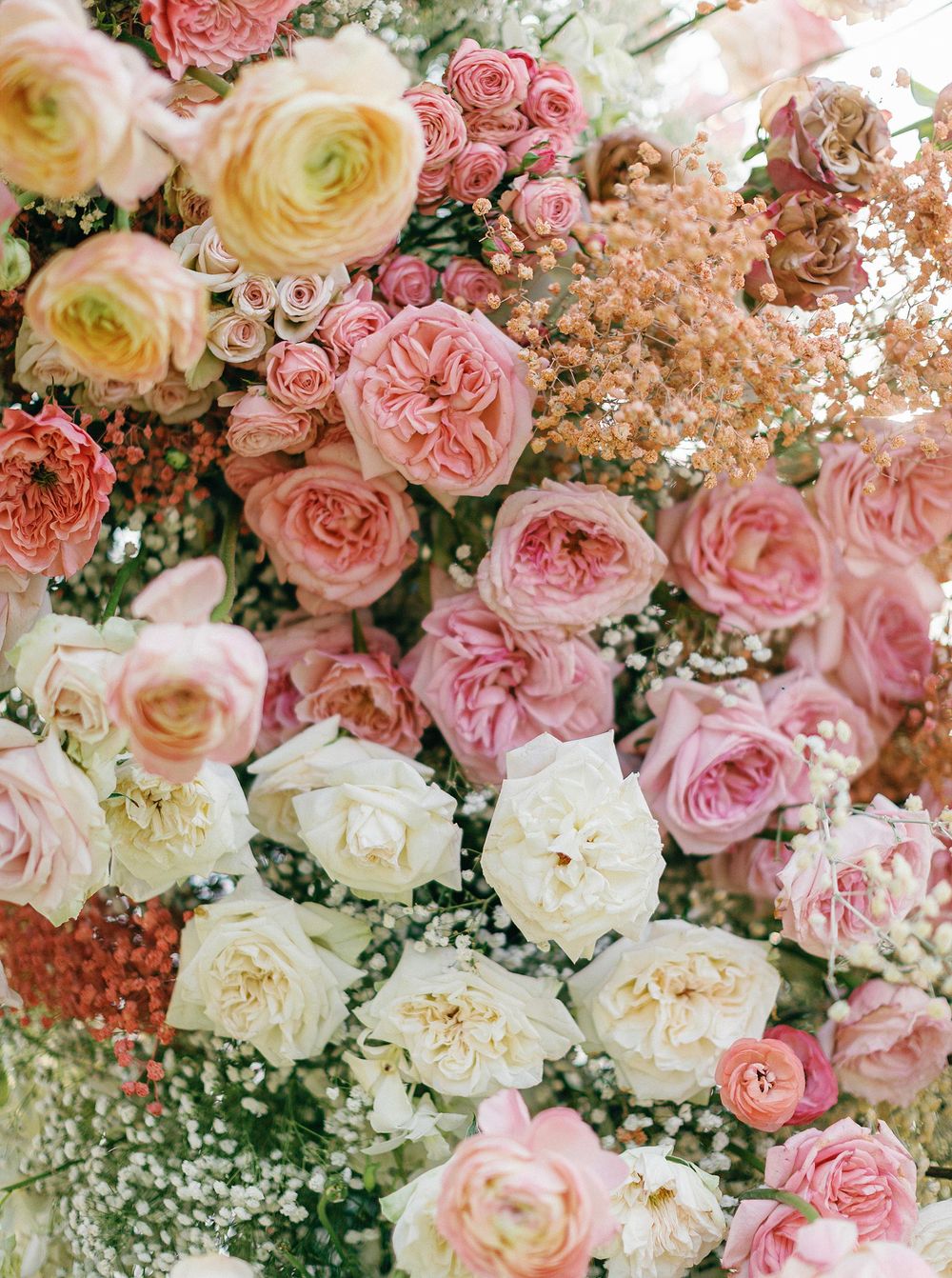 Pink and white floral arrangement ideal for a Phuket, Thailand wedding ceremony.