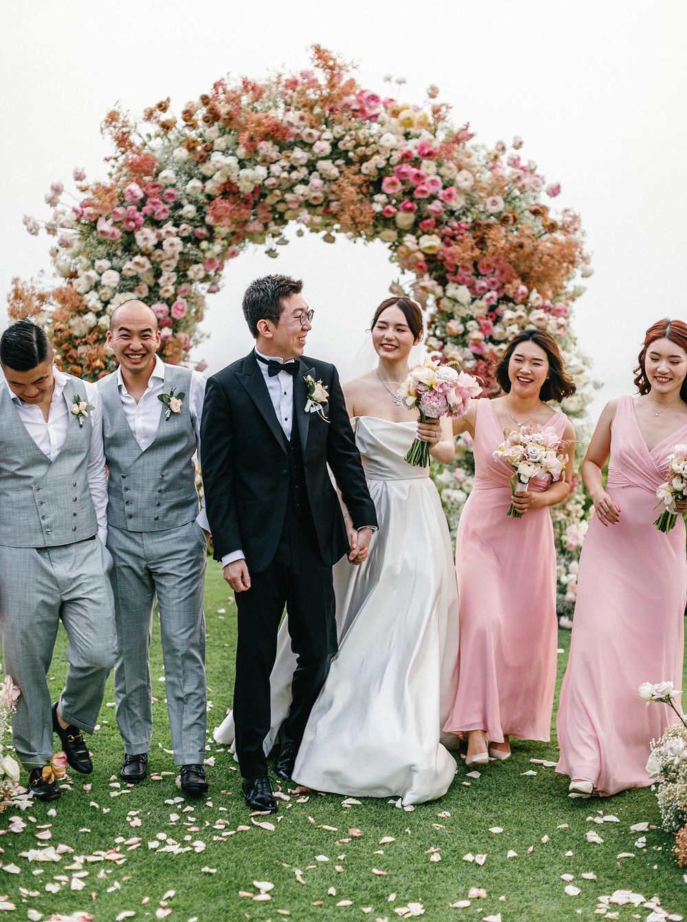Bridal party at the Paresa resort in Phuket, Thailand.