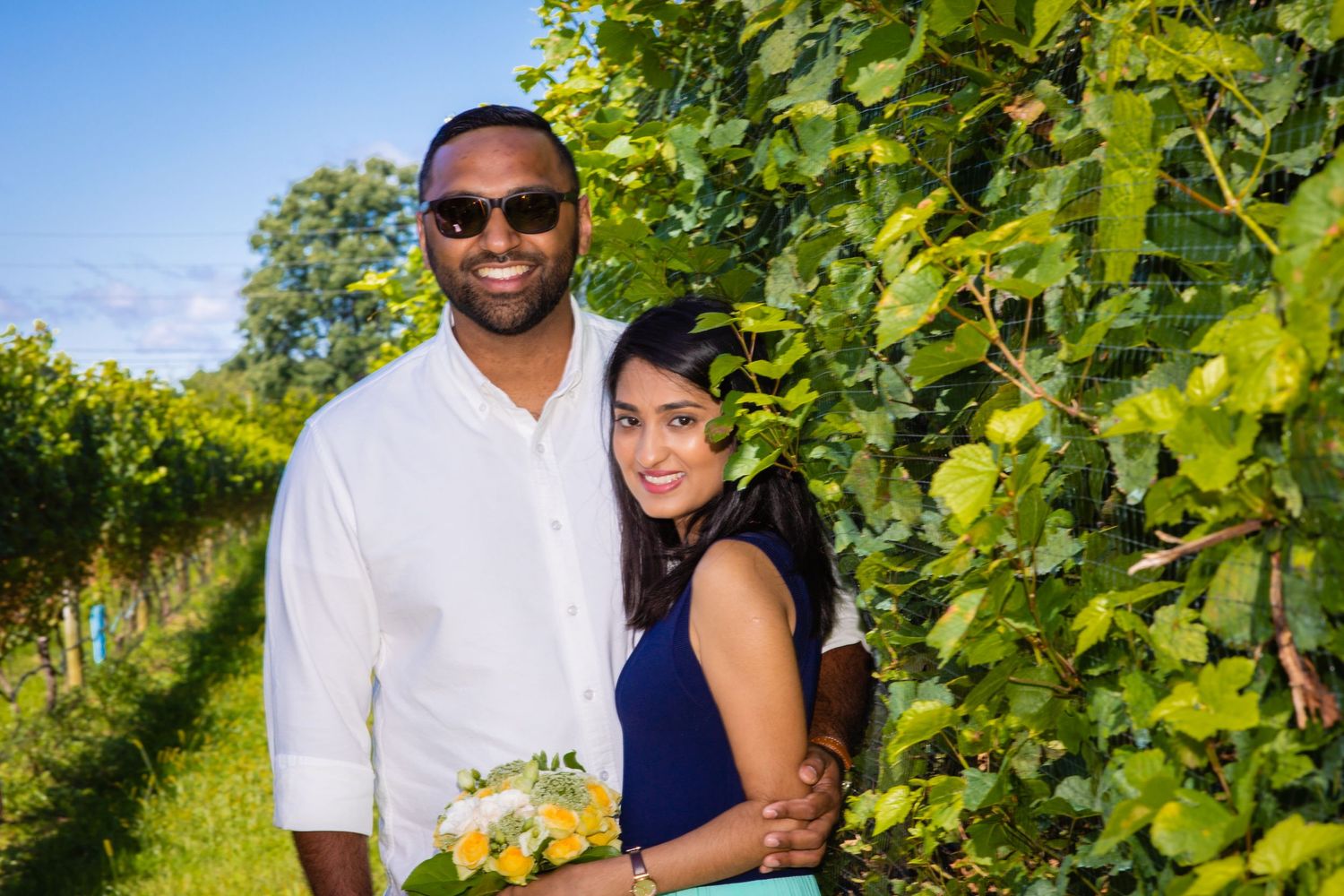For our Wedding proposal photography,  we booked a wine tour including Sparkling Pointe Winery, Long Island.