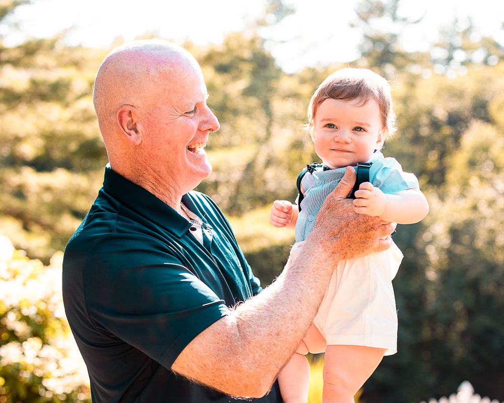 Grandfather and Grandson Portrait