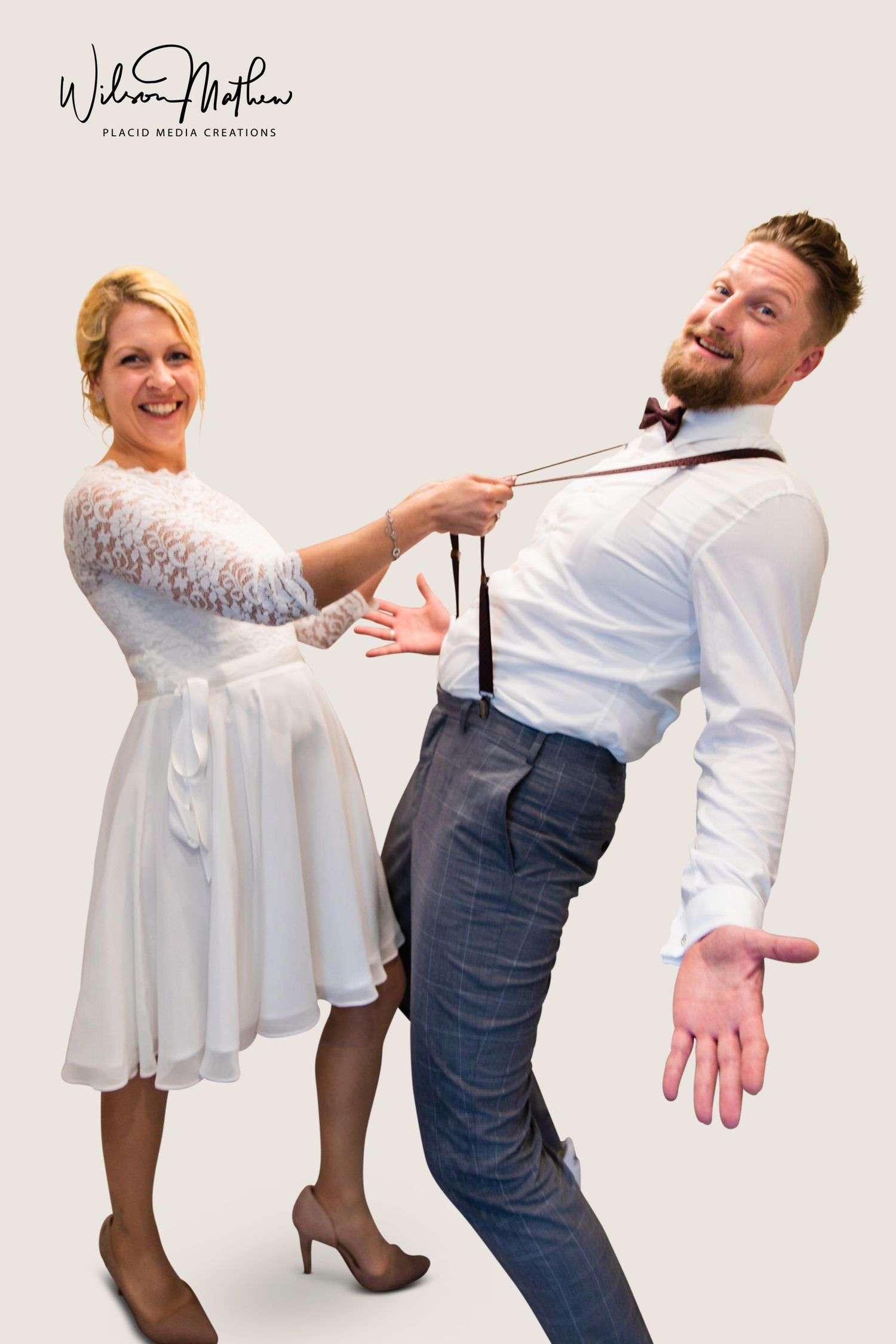 Do not squish your partners nose, it will not produce neat and clean wedding photograph.