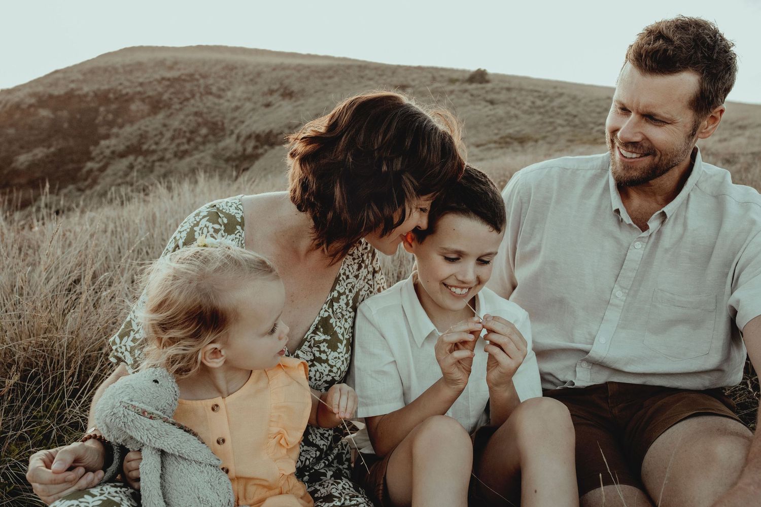 family moment of tasmanian elopement wedding and family photographer joss jensen