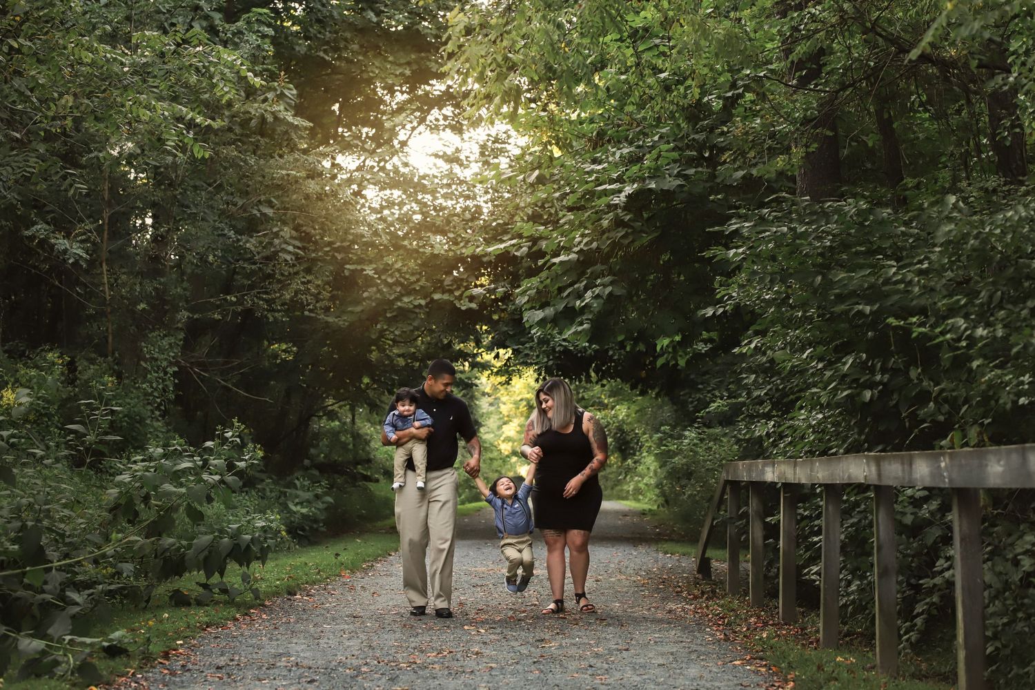 family lifestyle outdoor posed fine art portrait