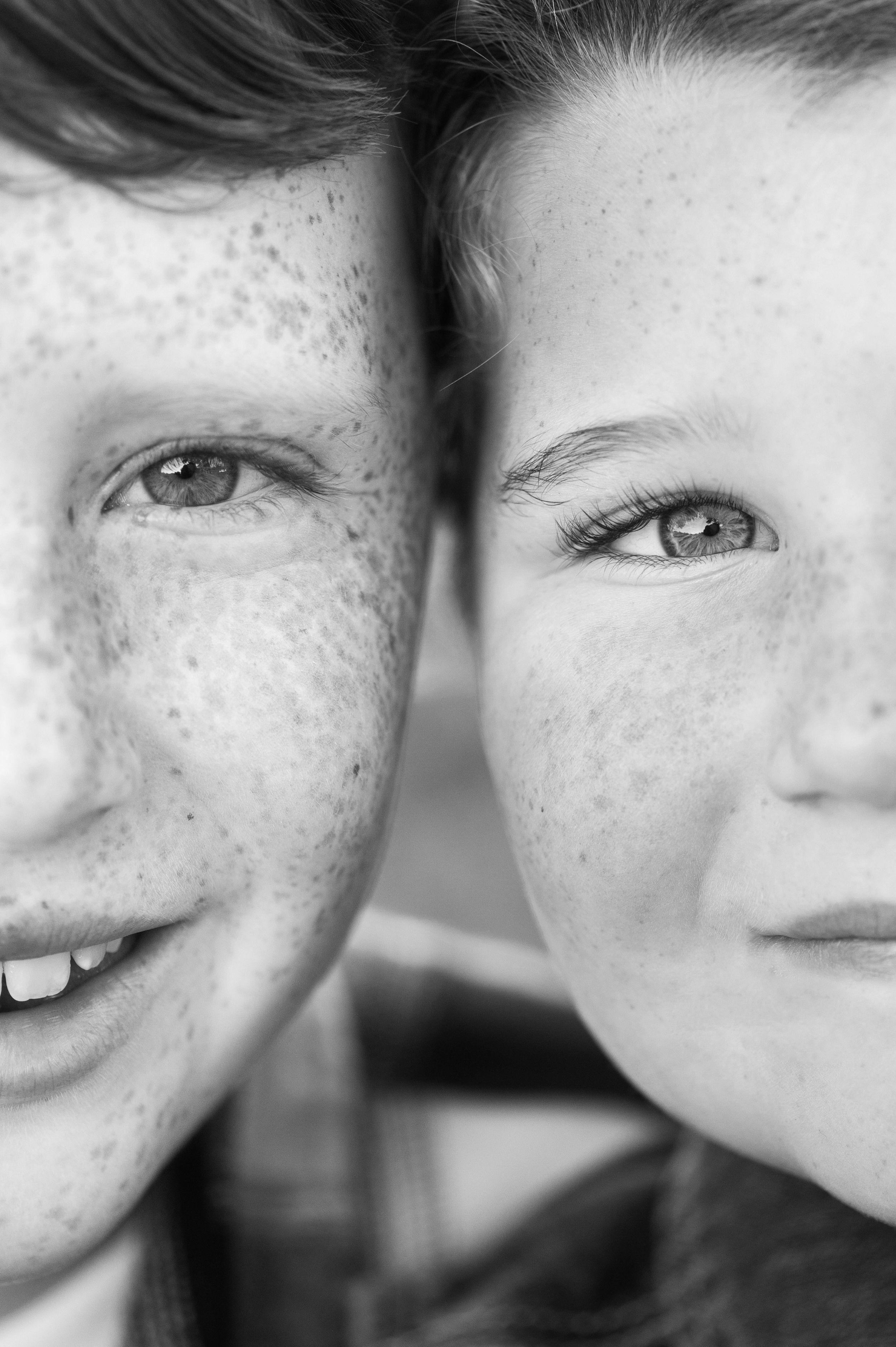 Plymouth, MA  photographer Heidi Harting's signature b&w eye to eye shot.
