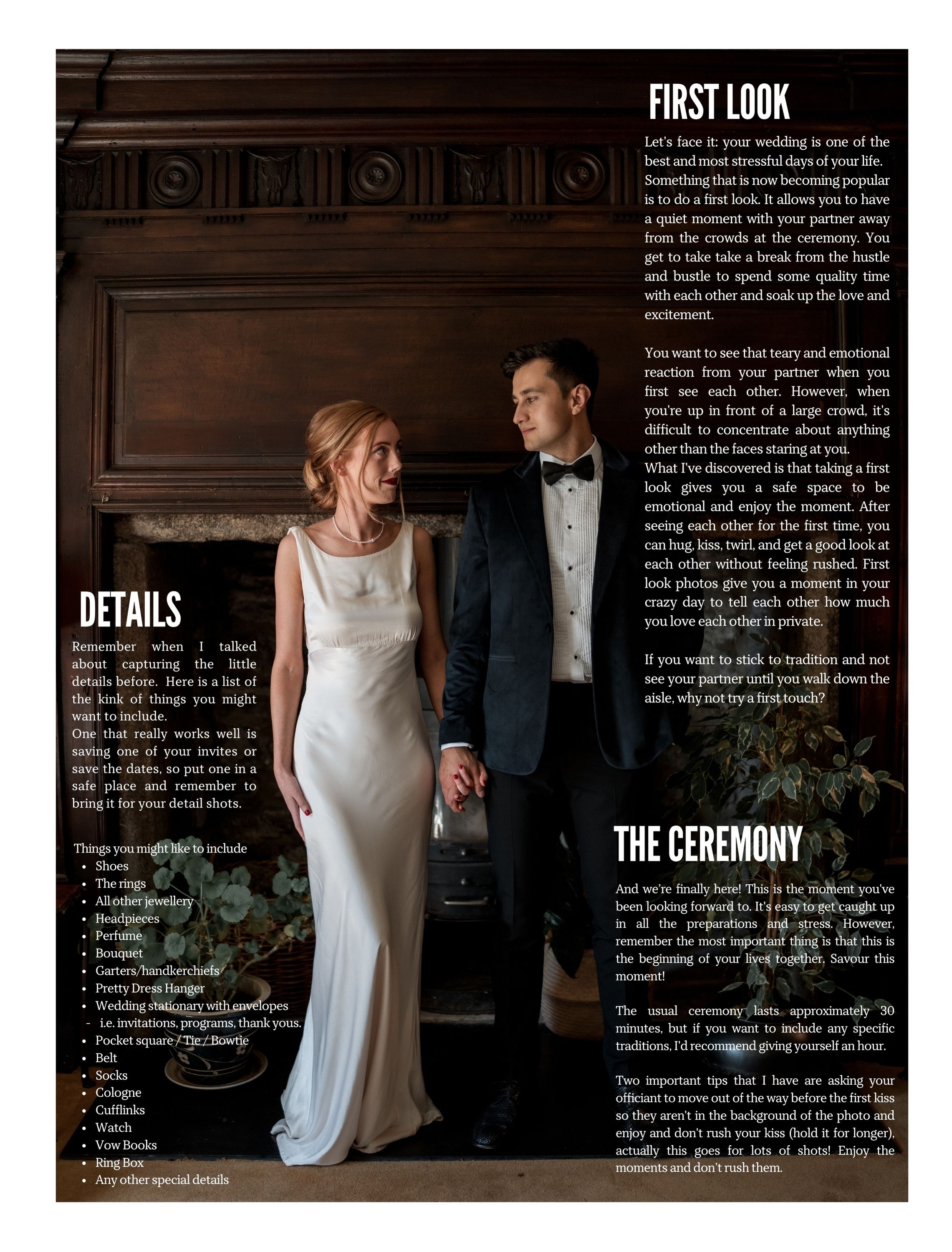 wedding photographer newspaper tips