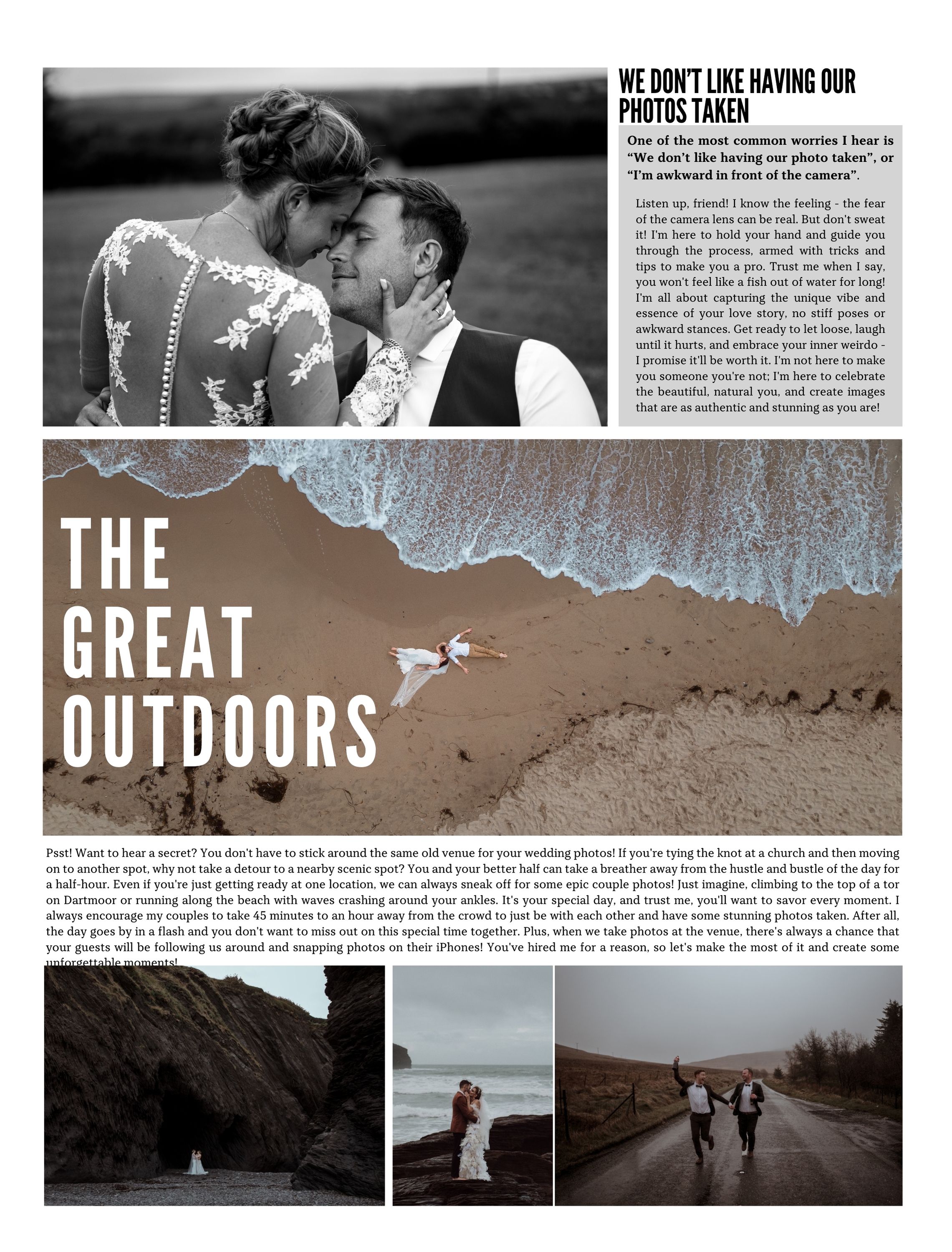 wedding photographer newspaper tips