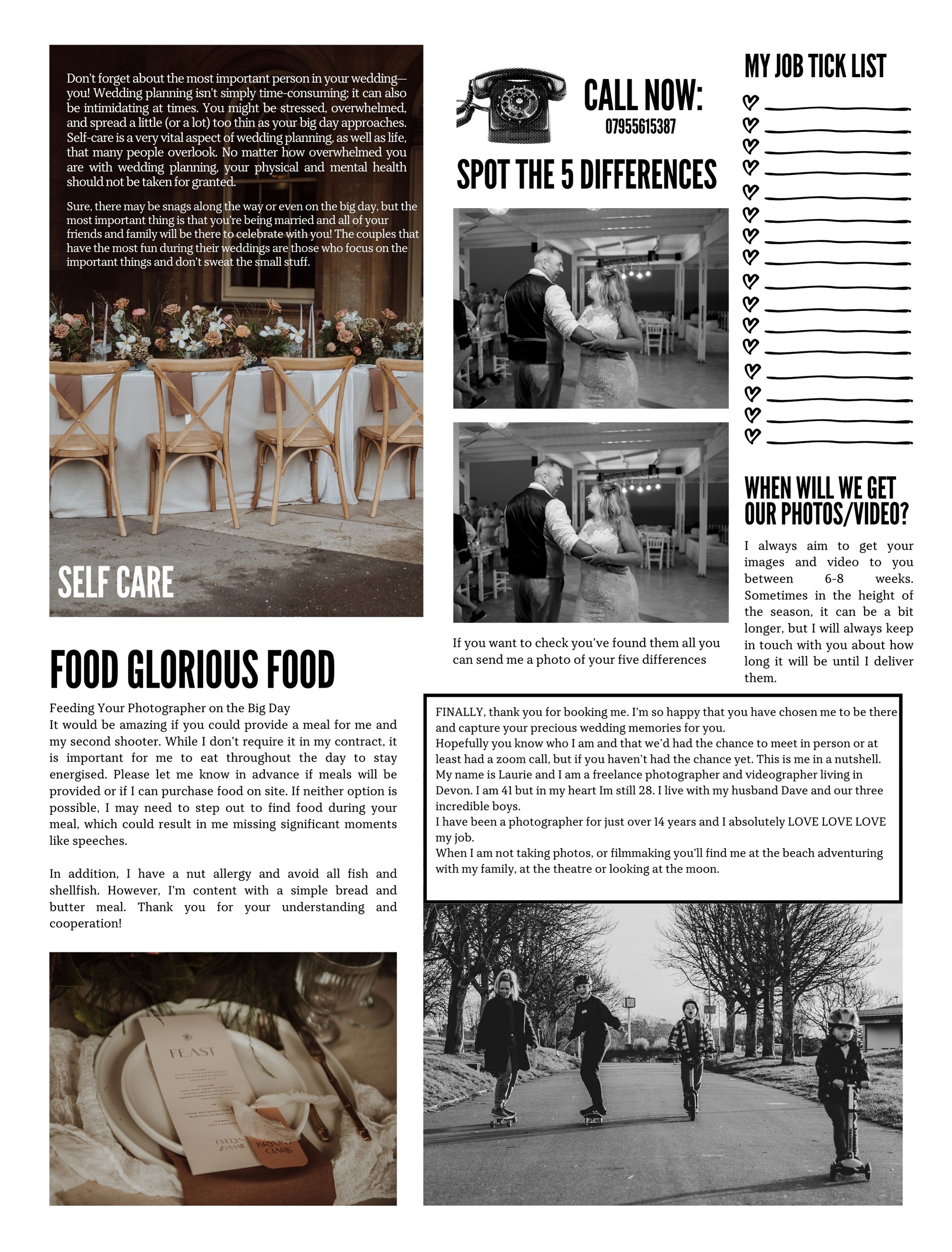 wedding photographer newspaper tips