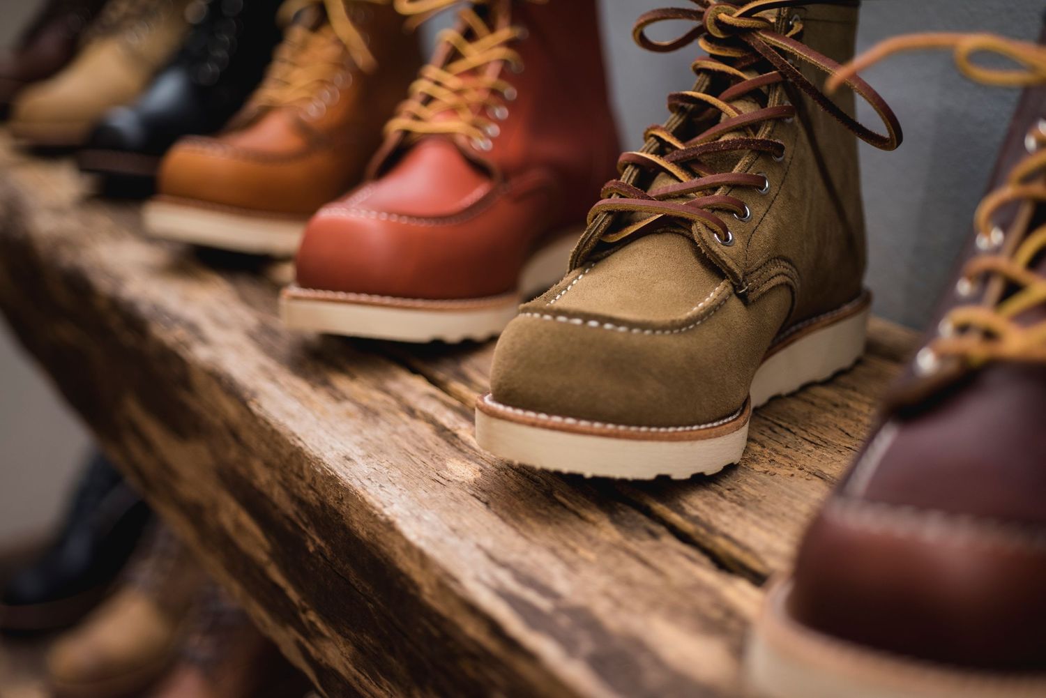 Red Wing shoes in detail in de winkel Kings & Queens te Antwerpen