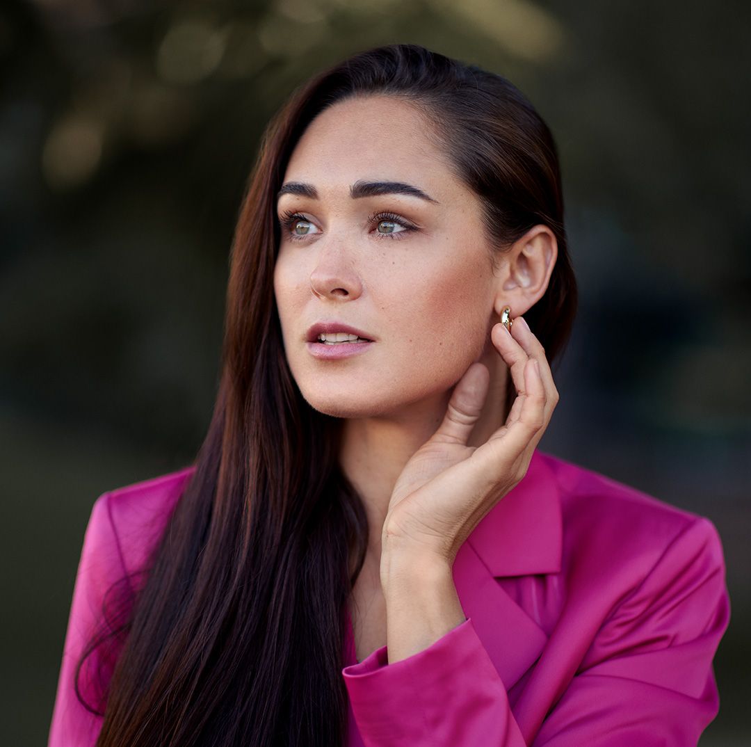 Fashionable portrait of model Anastasia