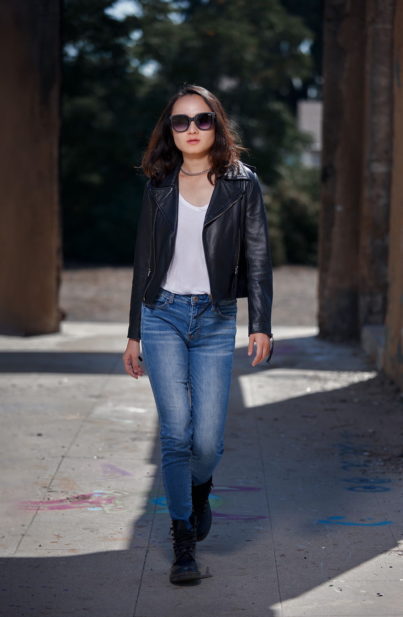 Stylish on location photoshoot with model Julie