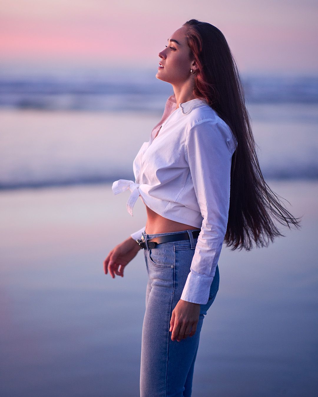 Fashionable portrait of model Anastasia